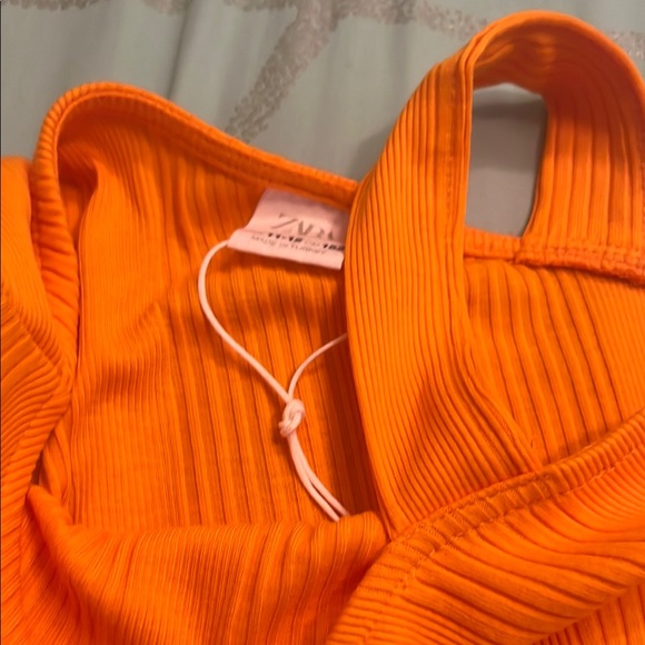 Orange Ribbed Top - Picture 2 of 5